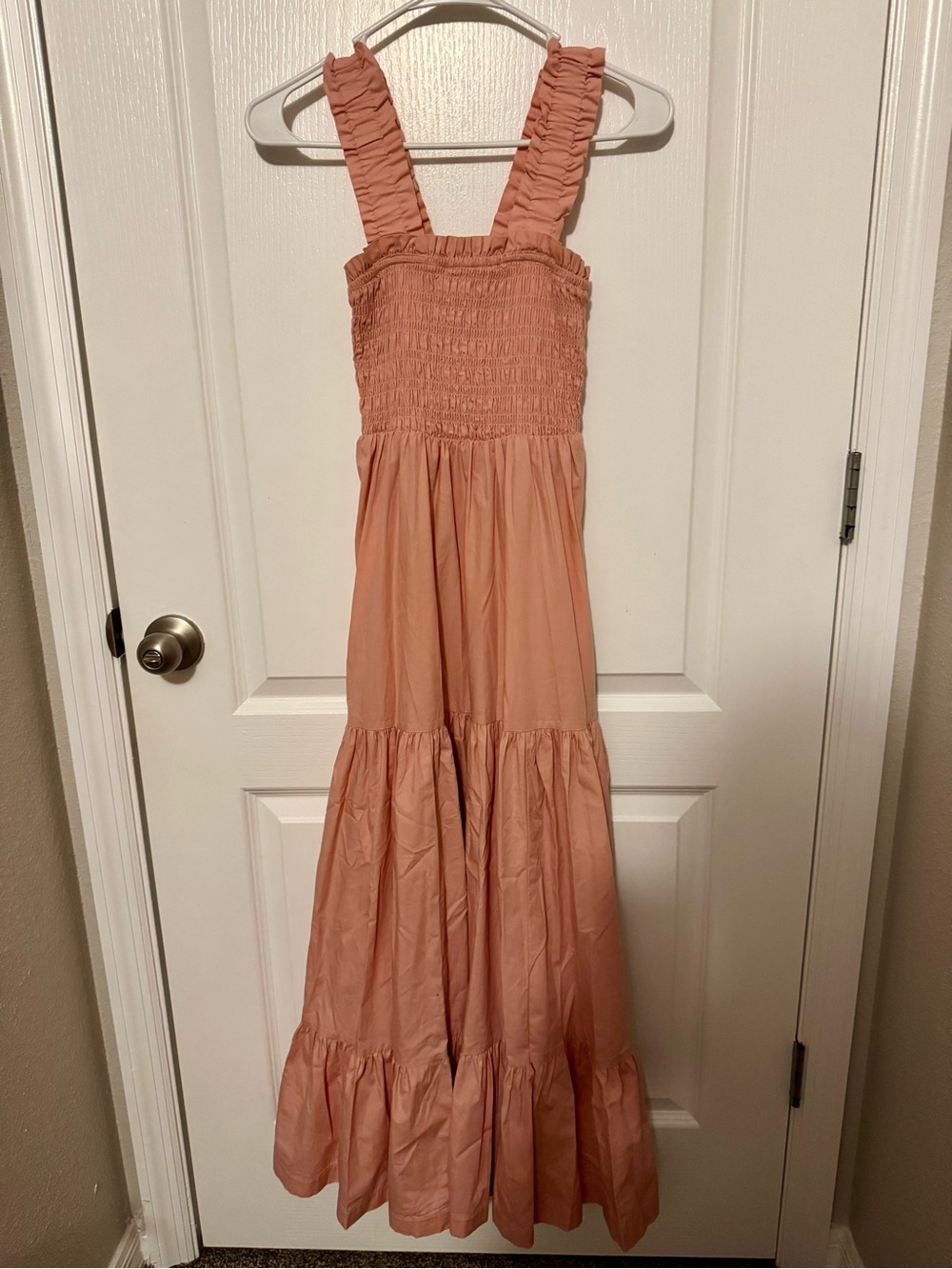Abercrombie & Fitch Women’s Smocked Maxi Dress in Light Pink